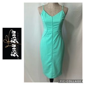 BISOU BISOU | RARE Mint Green Spaghetti Strap Pencil Dress 💎💎💎